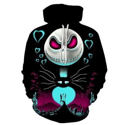 Chine Jack à crâne d'Halloween imprimé en 3D imprimé surdimensionné Hoodie confortable à vendre