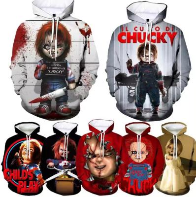 China Chucky Printed Oversize Hoodie Men Horror Movie 3D Printed Hoodies for sale