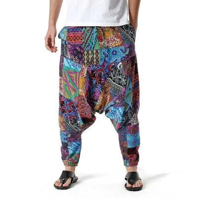 China Sublimation Printed Drop Crotch Sweatpants Baggy French Terry Sportswear Oversized Fashion for sale