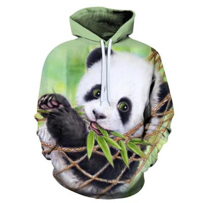 China Mens Oversized Panda Printed Long Sleeve Hoodie With Pocket for sale