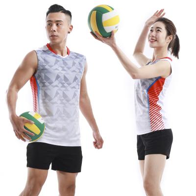 China Printed Badminton Uniform Suit For Men And Women Sleeveless Volleyball Uniform Sweat-absorbent Sport Wear for sale