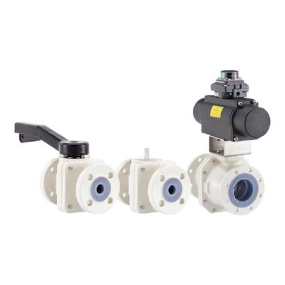 China Las válvulas de Neotecha modelan las vávulas de bola alineada de NXR PFA de Emerson Ball Valve en venta