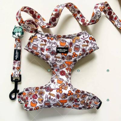 China Factory Wholesale OEM /ODM Reflective Custom Logo Customized Pattern Adjustable Soft Mesh Padded Reversible Dog Harness for sale