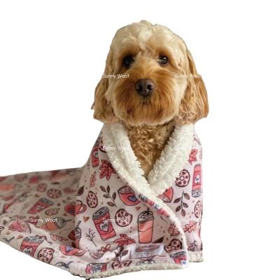 China 2022 Unique Design Durable Good Quality Sherpa Waterproof Stitch Carry Comfortable Waterproof Dog Blanket Easy Colorful Comfortable for sale