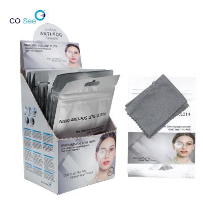 China Prevent Fog 7 Hours Effect Anti-fog Nano Mirror Cloth Microfiber Lens Cleaner Wiping Cloth For Glasses for sale