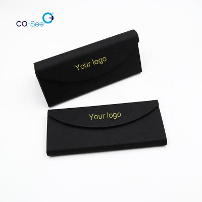 China Foldable Luxury Handmade Accepted Order Triangle Folding Sun Glass Box Eyewear Case for sale