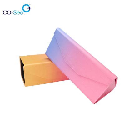 China New Design Collapsible Glasses Case Rainbow Color - Most Popular Gradient COSEE Handmade Glass Case for sale