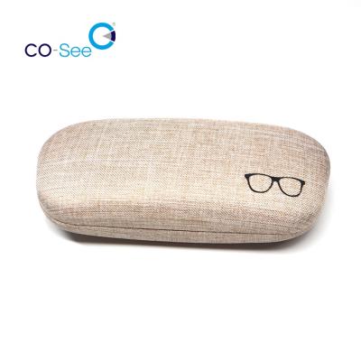 China Clamshell Shell Eyeglasses Case Protective Clamshell Glass Unisex Portable Hard Canvas Case for sale