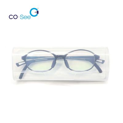 China Lightweight Cheap Transparent Custom Reading Glass Case Presbyopia Eyewear Thin Clear Plastic Box for sale