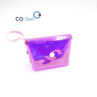 China Fashion Transparent Small Coin Purse Bag Personalized Clear PVC Cosmetic Bags for sale