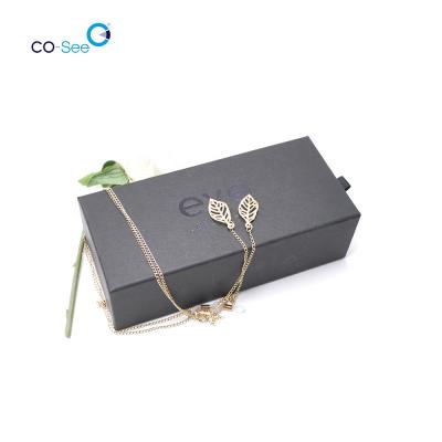 China Handmade Luxury Black Custom Sunglasses Packaging Paper Box Logo Drawer Cardboard Cheap Gift for sale