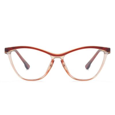 China For Flat Light Reading Glass TR90 Cat Eye Glasses Frame Blue Blocking Computer Reading Glasses For Women for sale