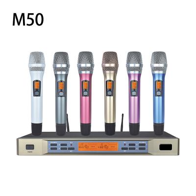 China Handheld microphone wireless home use sound system audio microphone UHF wireless microphone for sale