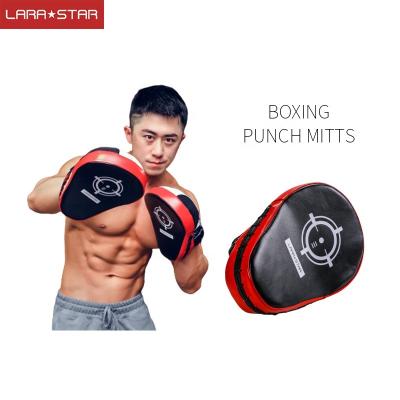 China Reduce Shock Custom Logo Black Red Boxing Gloves Focus Red Punch Pad / Boxing Kicking Pad Hand Foot Target for sale