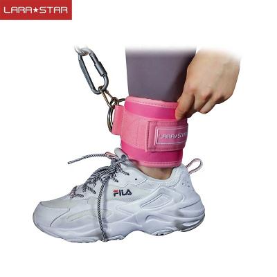 China Protective PU D-Ring Ankle Strap Buckle Adjustable Ankle Weighs Gym Leg Ankle Slaps For Gym Cable Machines for sale