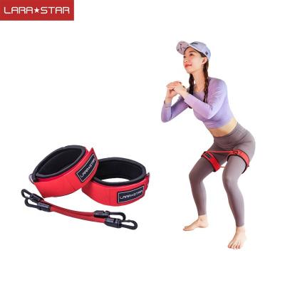 China Neoprene+Latex+ Steel Loop Legs And Butt Workout Straps Kicking Resistance Training Bands for sale