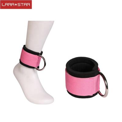 China Adjustable Door Pull Rope Accessories Leg Resistance Band With Foot Ring Cuffs Buckle Ankle Cuffs Cover Elastic Pull Rope for sale