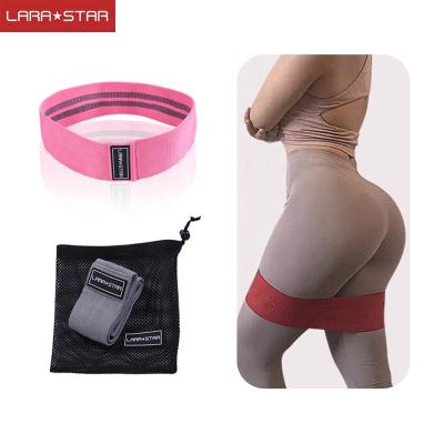 China Hot Selling Amazon Elastic Resistancebands Polyester Fabric Exercise Workout Yoga Fitness Resistance Bands With Custom Logo for sale