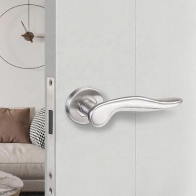 China Luxury Easy Installation Rosette Door Handles With Locks Custom Color Door Handle Easy Installation For Home for sale