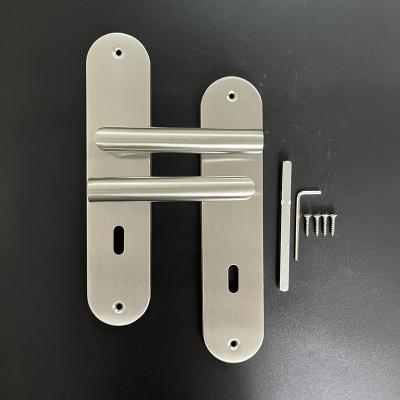 China Modern Household Hardware Entry Door Handle On The Plate Lever Door Opener Door Handle Stainless Steel for sale