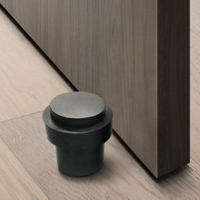 China Modern Household Security Door Stopper Stainless Steel Floor Door Stop On All Floor Types And Carpet Jam for sale