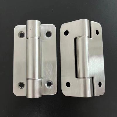 China Modern Round Corner Interior Hardware Accessory Stainless Steel Spring Door Hinge Flush Hinge for sale