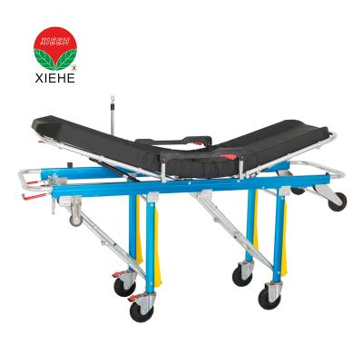 China Emergency Rescue Ambulance Stretcher Automatic Loading Bed With Wheels for sale