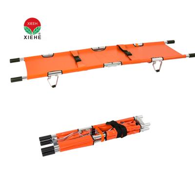 China Emergency Rescue Metal Mountain Rescue Folding Stretcher Portable Emergency With Bag for sale