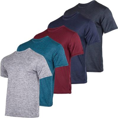 China FREE SAMPLE Anti-Wrinkle Mens Dry-Fit Moisture Wicking Performance Active Crew Neck Athletic T-Shirt for sale