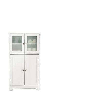 China Modern bathroom floor cabinet, wooden freestanding storage cabinet for sale