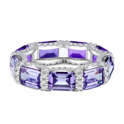 China 2022 FASHIONABLE Stylish Ring Latest Designs Colorful Crystal Plated New By Platinum Ring For Girls for sale