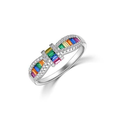 China Zircon silver color women's punk ring lokkei S925 fashion ring set with small new jewelry ring for sale