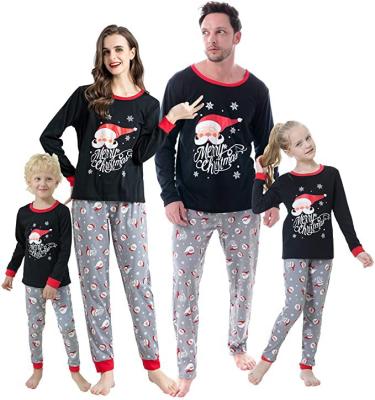 China QUICK DRY Cute Family Pajamas Papa Mama Baby Children Polar Bear Two Matching Pcs Set Red Santa Claus Christmas Family Pajamas for sale