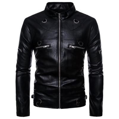 China Viable New Men's Motorcycle Leather Jacket Running Leather Jacket New Slim Mens Leather Jackette For Men's High Quality Clothing for sale