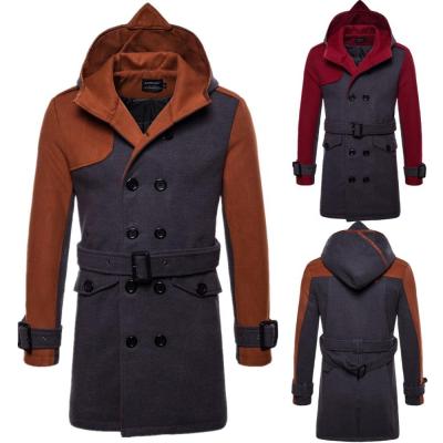 China Winter Viable Double Breasted Slim High End Slim Warm Wool Coat Jacket Leisure Wool Blend Overcoat For Men for sale