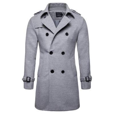 China Viable style fashionable medium length warm double-sided men's woolen coat advertised custom-made men's woolen coat for sale