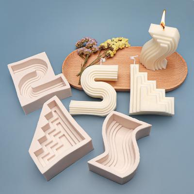 China Factory Wholesale New Viable Designer Decoration Handmade Gift Opens Molds Custom Silicone Candle Mold For Candle Making for sale