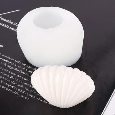 China Viable Wholesale Latest Design Silicon Resin Drop Mold Silicone Wax Rubber Candles DIY Molds Shell 3d Candle Molds for sale