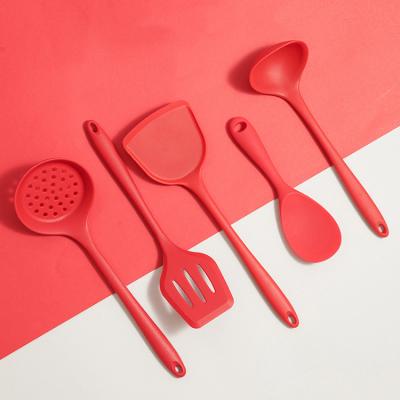 China Kitchen Accessories 5pcs Spatula Set Kitchen Utensils Silicone Utensil Wholesale Home Viable Cookware Sets Utensils Supplier for sale