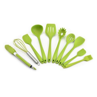 China Sustainable 10pcs Food Grade Silicone Kitchen Utensils Material Kitchen Utensils Set for sale