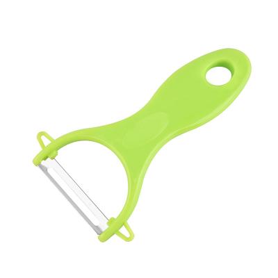 China Stainless Steel Viable Plastic Peeler Tools Kitchen Handle Potato Cucumber Carrot Fruit Peeler for sale