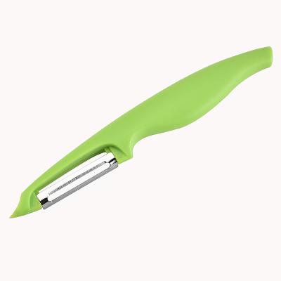 China Sustainable Kitchen Tools Plastic Handle Stainless Steel Cucumber Potato Peeler for sale