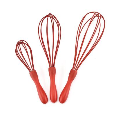 China Viable Plastic Egg Handle Silicone Egg Beater Cooking Tools Beat Egg Silicone Beater for sale