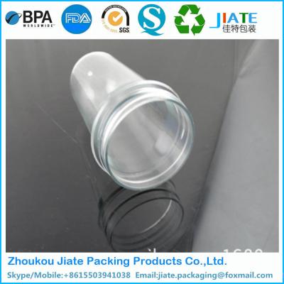 China Baked Plastic Food 55mm Diameter PET Screw Cap Jar Bottle Preform for sale