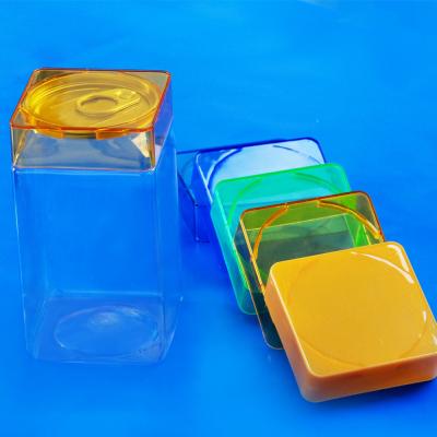 China Plastic Rectangular Food Packaging PET Easy Open Bottle for sale