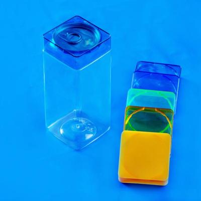 China Transparent Candy PET Can Plastic Food Boxes For Cookies And Tea Snacks Bottles for sale