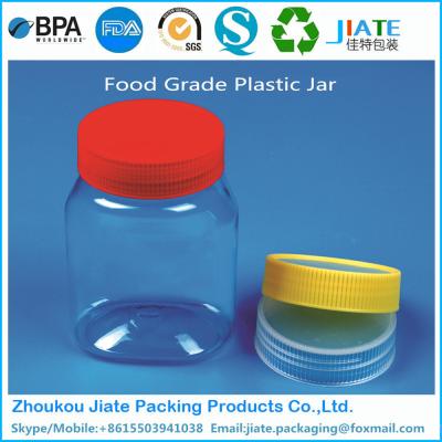 China Popular Plastic Candy Screw Cap Jar For Cashew Nuts Packaging for sale