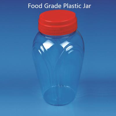 China Plastic Candy Food Grade Screw Cap Jar For Pickles Packaging for sale