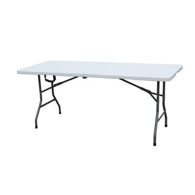 China 2021hot sale modern white portable outdoor picnic table for party white folding plastic dining tables for sale