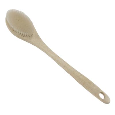 China EXFOLIATING Bath Body Scrub Long To Handle Eco Friendly Wheat Straw Bath Brush for sale